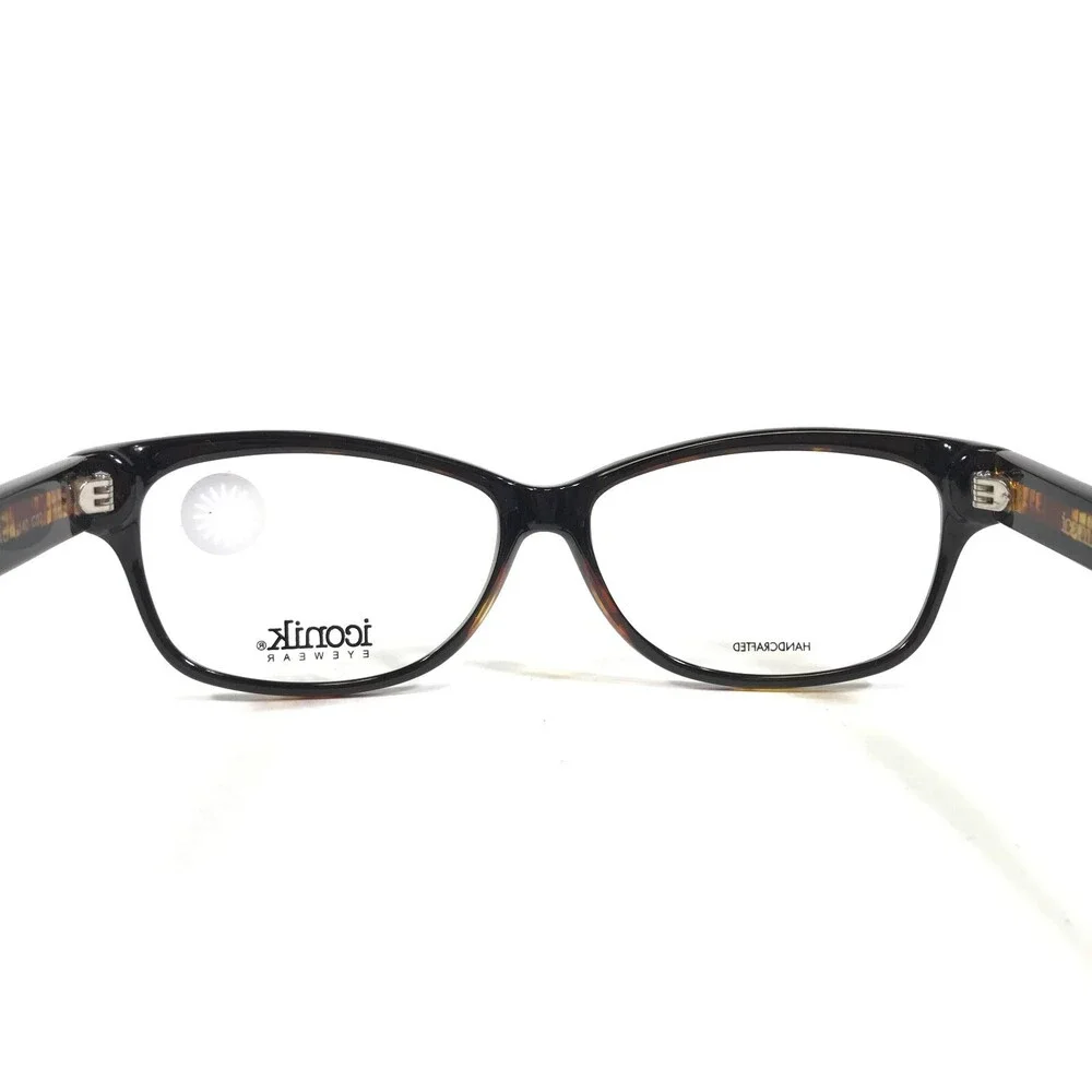 Iconik Eyeglasses Frames Blair C02 Brown Cat Eye Full Rim 54-14-140